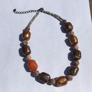 Earth tone chunky necklace